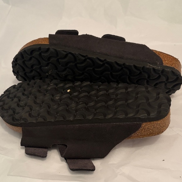 Birkenstock Arizona Two-Strap Sandals in Dark Brown Suede - Picture 5 of 5